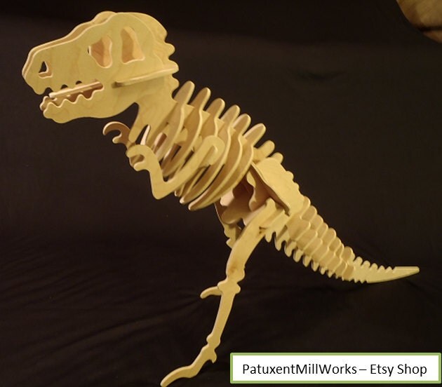 TRYANOSAURUS Dinosaur Bones Puzzle by PatuxentMillWorks on Etsy