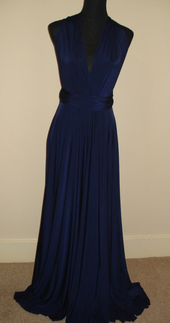 Navy Floor Length Bridesmaid Dresses 6