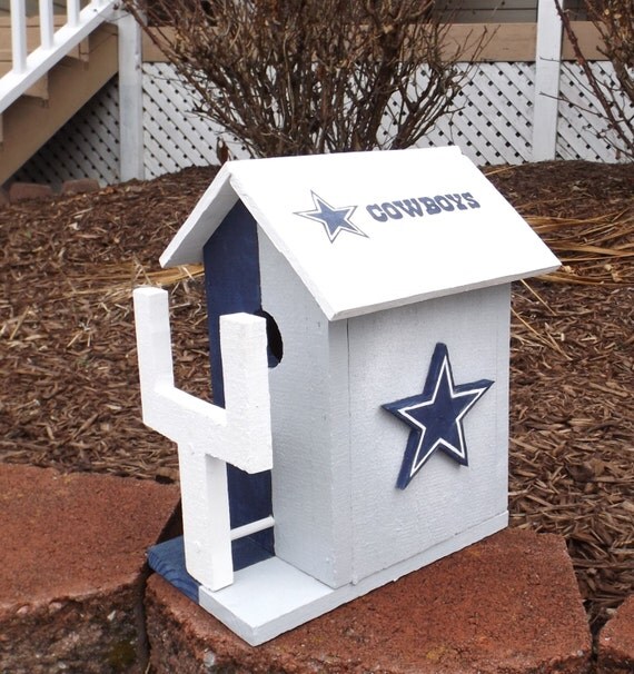 Items similar to Dallas Cowboys NFL Football Rustic Wooden Birdhouse on