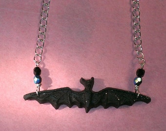 flying bat chain necklace