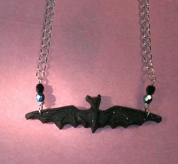 flying bat chain necklace