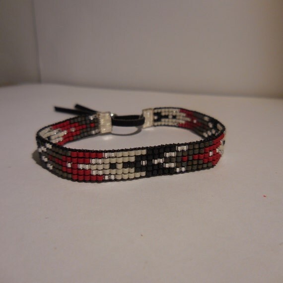 beaded Delica bracelet in nice color combinations loomed