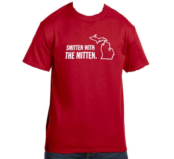 michigan t shirts smitten with the mitten