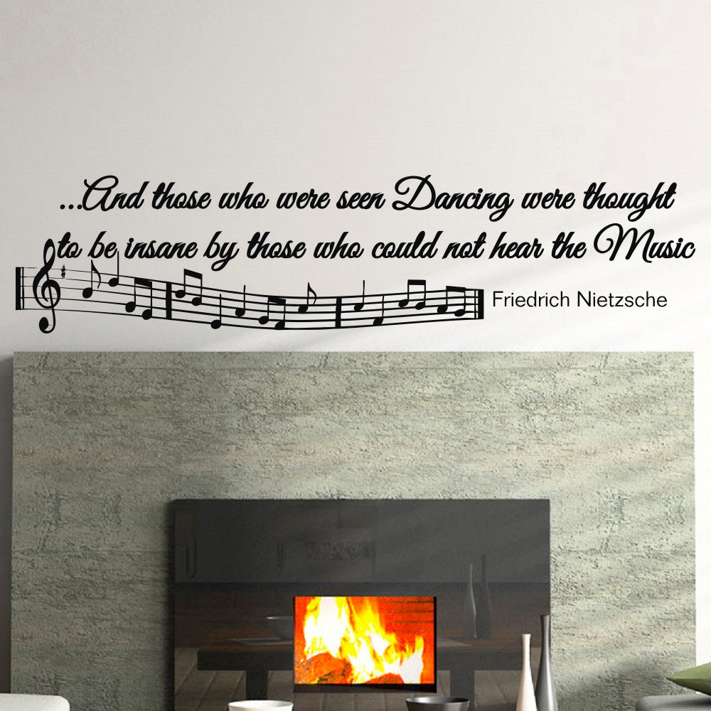 Music Notes Wall Decals Quotes Vinyl Lettering by FabWallDecals