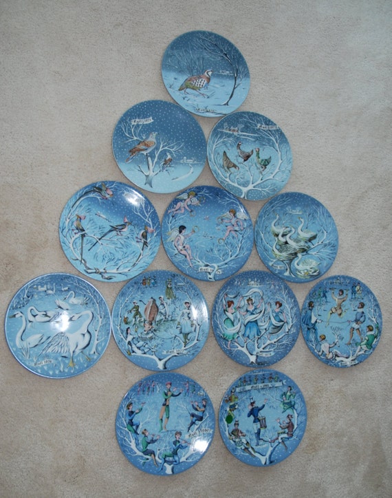 Haviland Limoges 12 Days of Christmas Plates by VictoriaBuyAndBuy