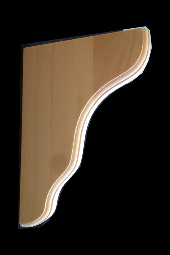 Wood shelf brackets made if solid PINE 4 sizes by
