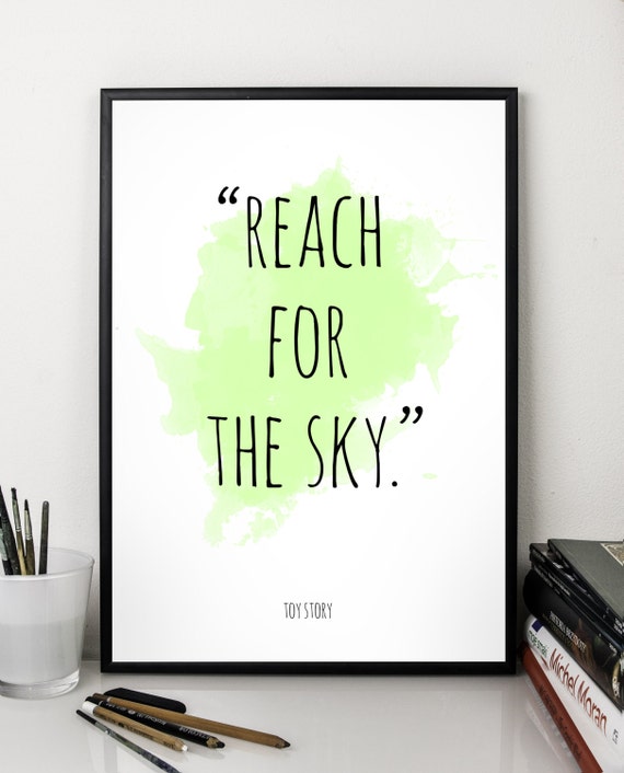 reach for the sky toy story print alternative by phobosart on etsy