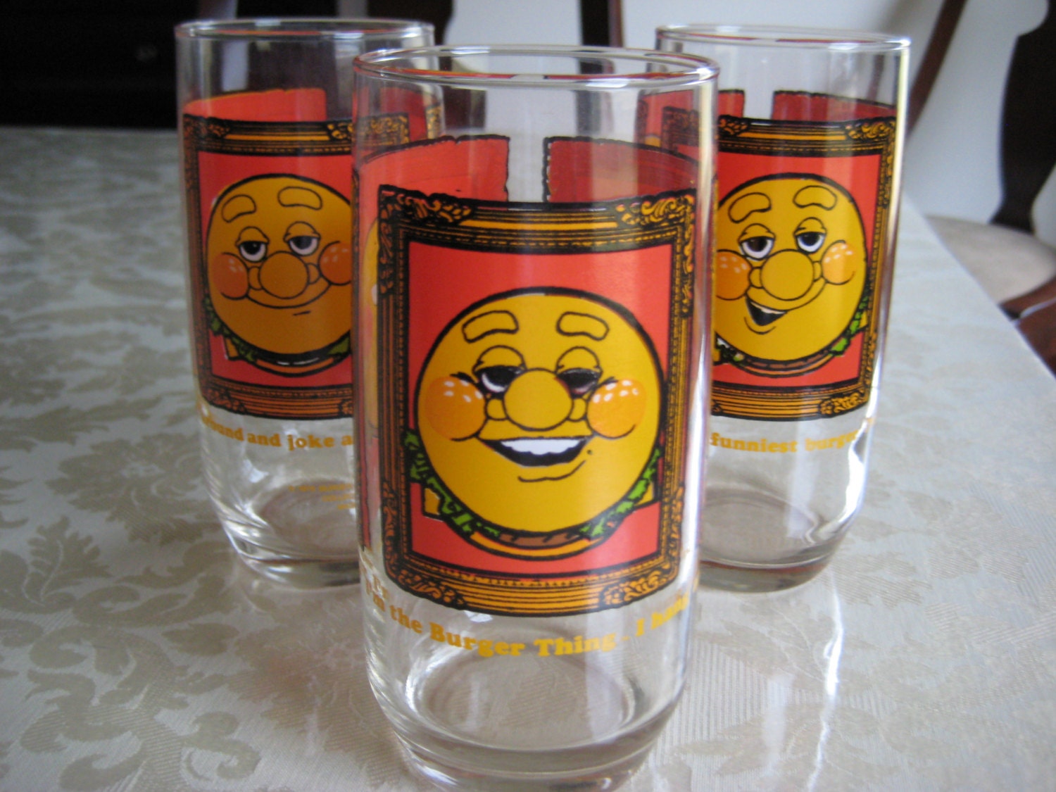 1979 Vintage Burger King Glasses by TheSavvyRabbit on Etsy