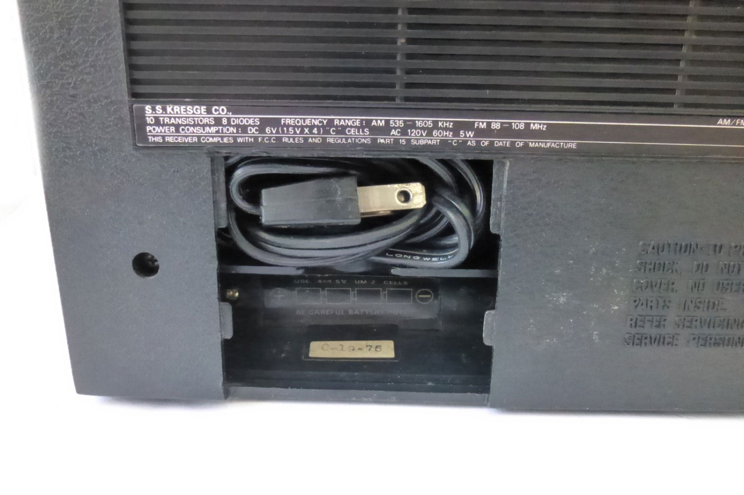 Kmart Solid State Portable Radio AM FM Radio by treasuresofodie