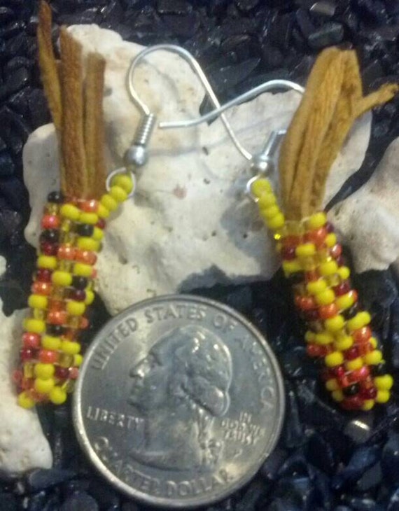 Items similar to Beaded Corn Earring on Etsy
