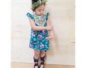 fox print baby toddler tunic dress READY TO SHIP