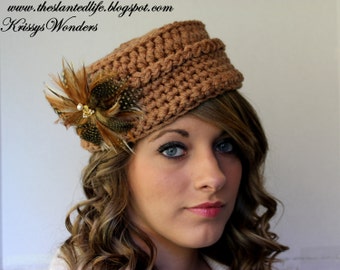Crochet Hat Pattern for Vintage Inspired Pillbox Hat Tutorial for Embellishments Womens Fashion No. 74