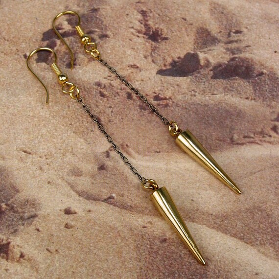 PLUMB BOB Brass pendulum earrings