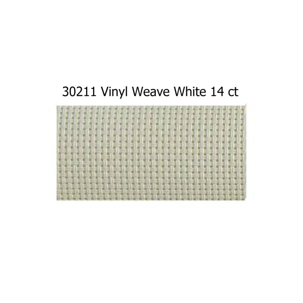 30211 Vinyl Weave 14 ct white 13 x 36 1 pc