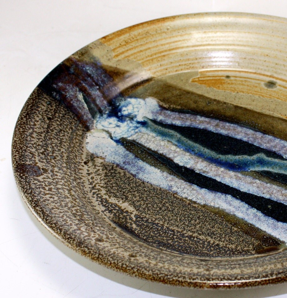 Large Pottery Serving Platter Stoneware Serving Plate Clay