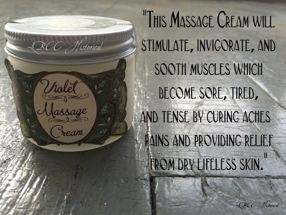 1918 Violet Massage Cream For The Neck And Shoulders By Litttlebits