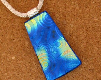 Dichroic Pendant - Dichroic Necklace - Fused Glass Pendant - Dichroic Jewelry - Fused Glass Jewelry - Glass Pendant