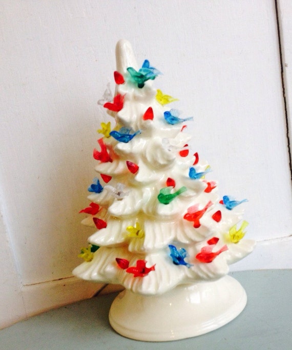 Oh Christmas Tree... Vintage White Ceramic Christmas Tree with