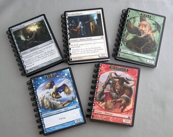 Magic the Gathering Mini Notebook Recycled Cards - Life Counters - You Choose