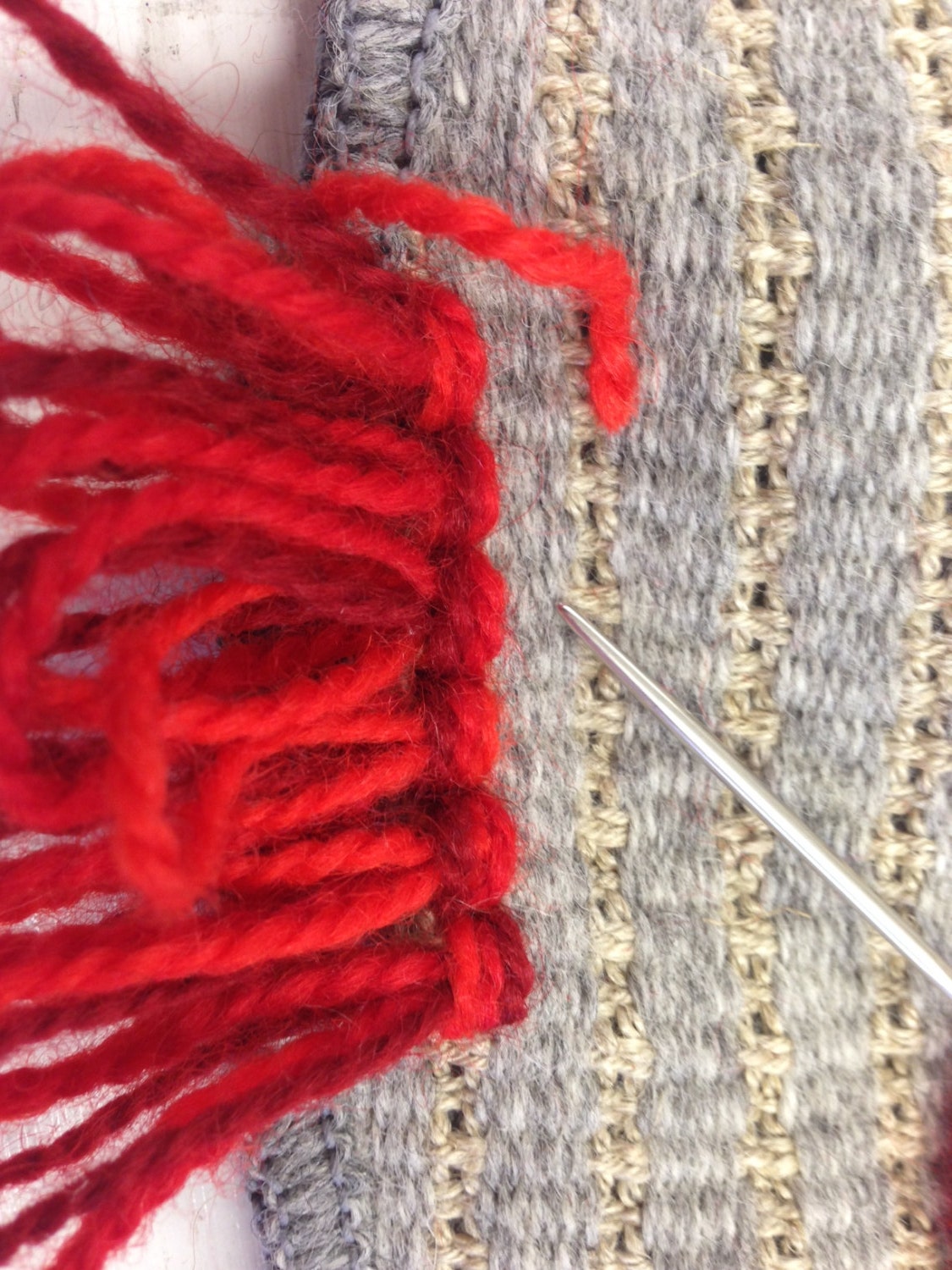 Round Rya Rug backing 46 inches or 120 cm made of Heavy Wool