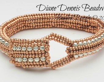 Herringbone Bangle Bracelet Kit in Light by DianeDennisBeadwork