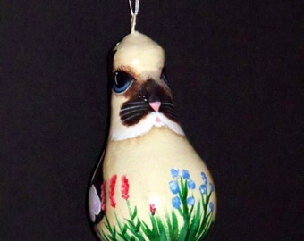 Hand Painted Easter Bunny Light bulb Ornament - Primitive - Folk Art - Tole Painting - Decorative Painting - Easter Decor - ofg - hdm **