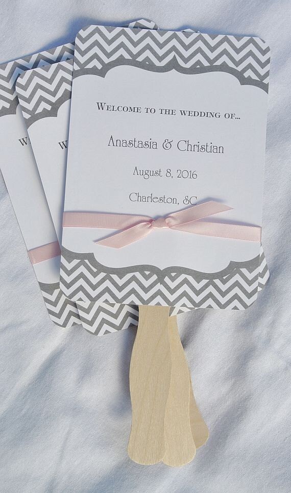 Wedding Fans Hand Fans Custom Wedding by abbeyandizziedesigns