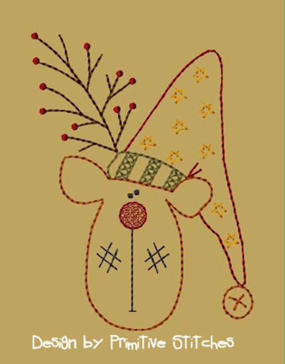 MACHINE EMBROIDERY-Rudy Reindeer 5x7-Instant Download
