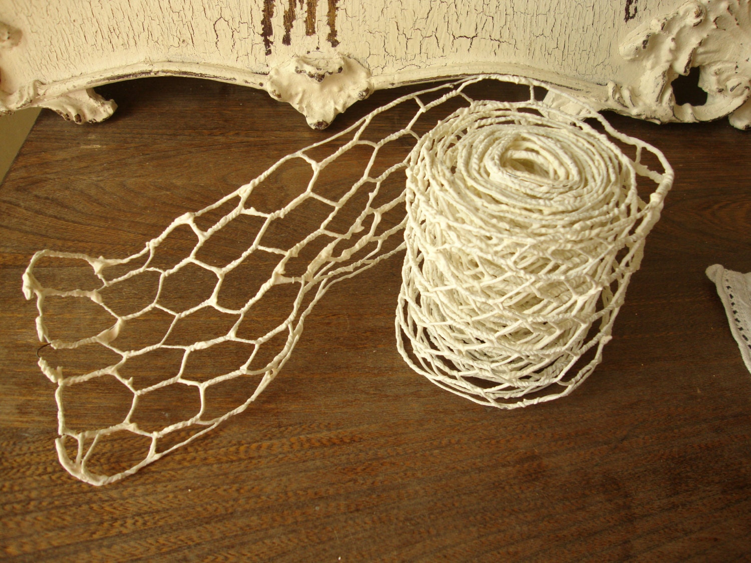 Chicken wire garland rustic wedding decor by KraftyChicDesigns