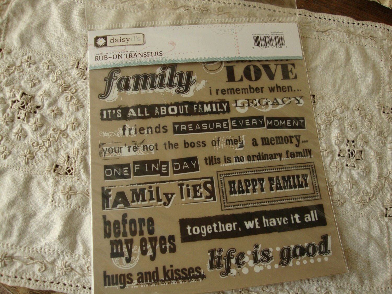 Rub on transfers Scrapbook embellishments rub by KraftyChicDesigns