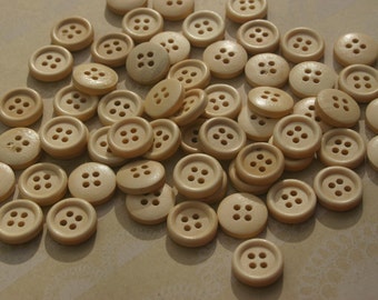 Natural Wood Buttons - Wooden Sewing Button - 15mm - 5/8" Wide - 50 Buttons