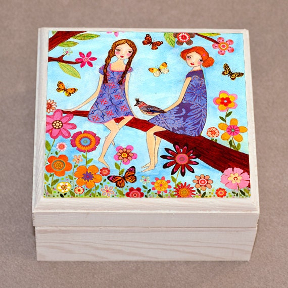Items similar to Jewelry Box, Sister Jewelry Box Best Friend Jewelry