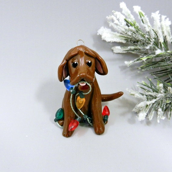 labrador retriever chocolate christmas ornament by labrador retriever chocolate christmas ornament by