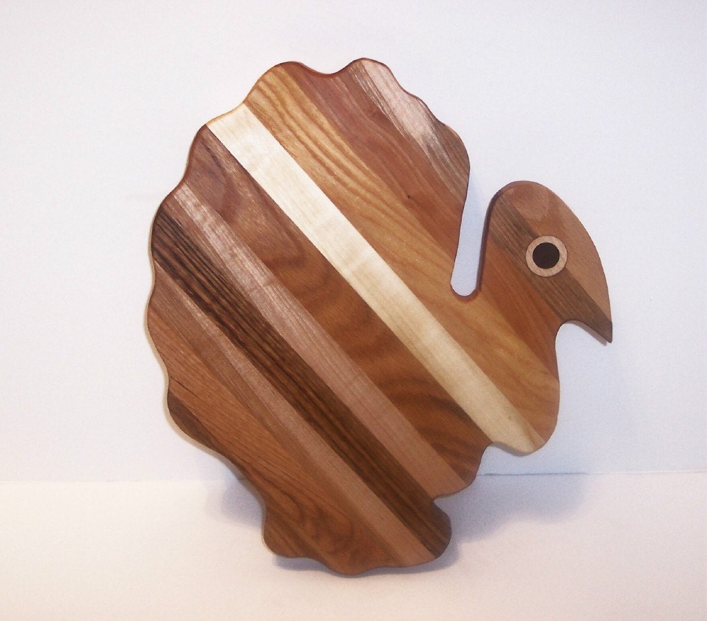 BIG Turkey Cutting Board Handcrafted from Mixed Hardwoods
