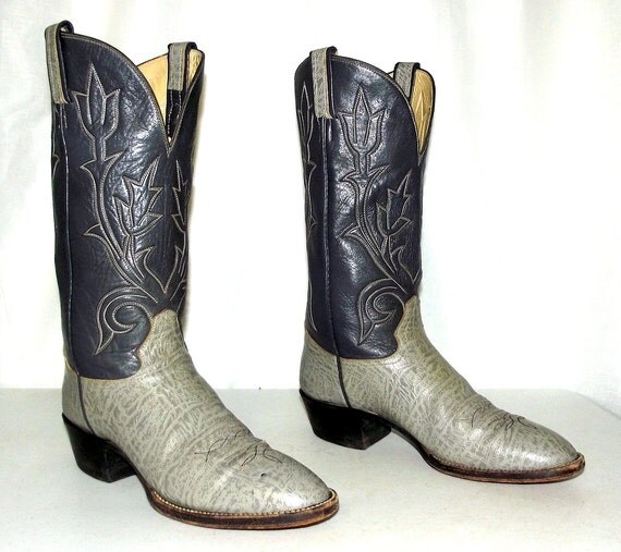 mens grey cowboy boots two tone grey hondo cowboy boots mens size 9 5 b narrow mens grey cowboy boots two tone grey hondo cowboy boots mens size 9 5 b narrow