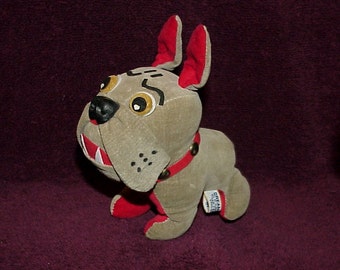 gray bulldog stuffed animal