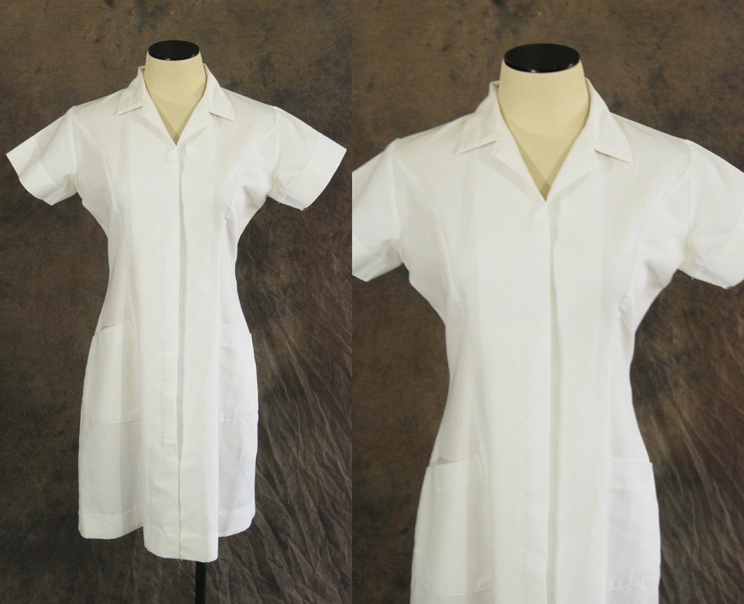 vintage 60s Nurse Uniform 1960s Nurse Dress White Day