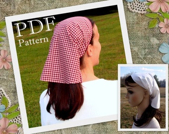 ADULT Modest Prayer Veil Pattern Long Veil Head covering Head scarf Tutorial Headcovering Sewing PDF Tutorial Headscarf Bandana DIY Headwrap
