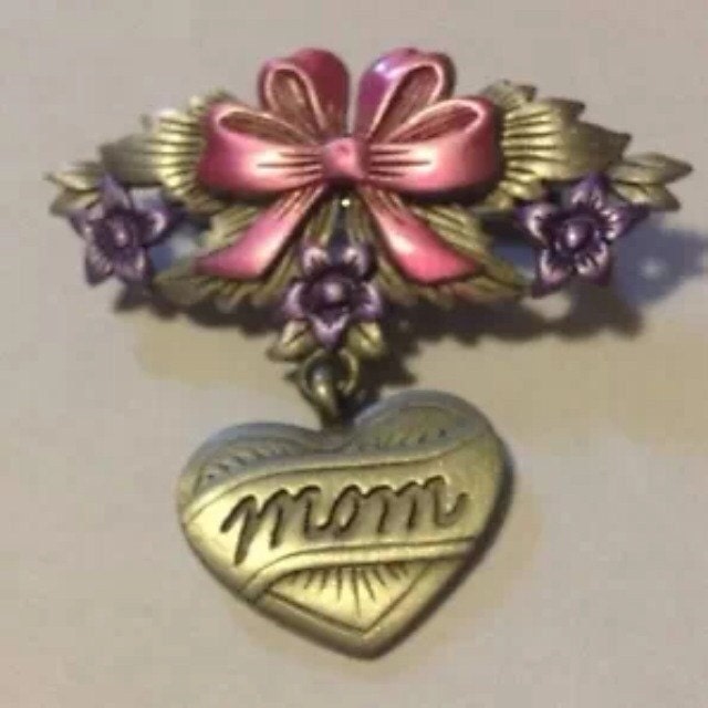 Jj Vintage Mother S Day Mom Brooch Articulated Floral With