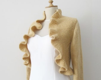 Crochet Shawl Shrug Wrap Mohair Grey For Mothers day For Mom