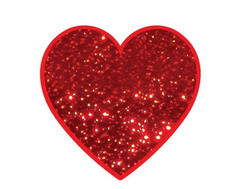 Popular items for red glitter heart on Etsy