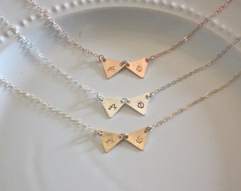 Alpha Phi Necklace - Sorority Pennant Necklace, Greek Letter Jewelry, Alpha Phi Triangle Necklace, A Fee Flag, OFFICIALLY Licensed Product