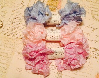 Crinkled Seam Binding Ribbon 15 Yards, Light Lavender, Pink, Light Blue, Pastel Spring
