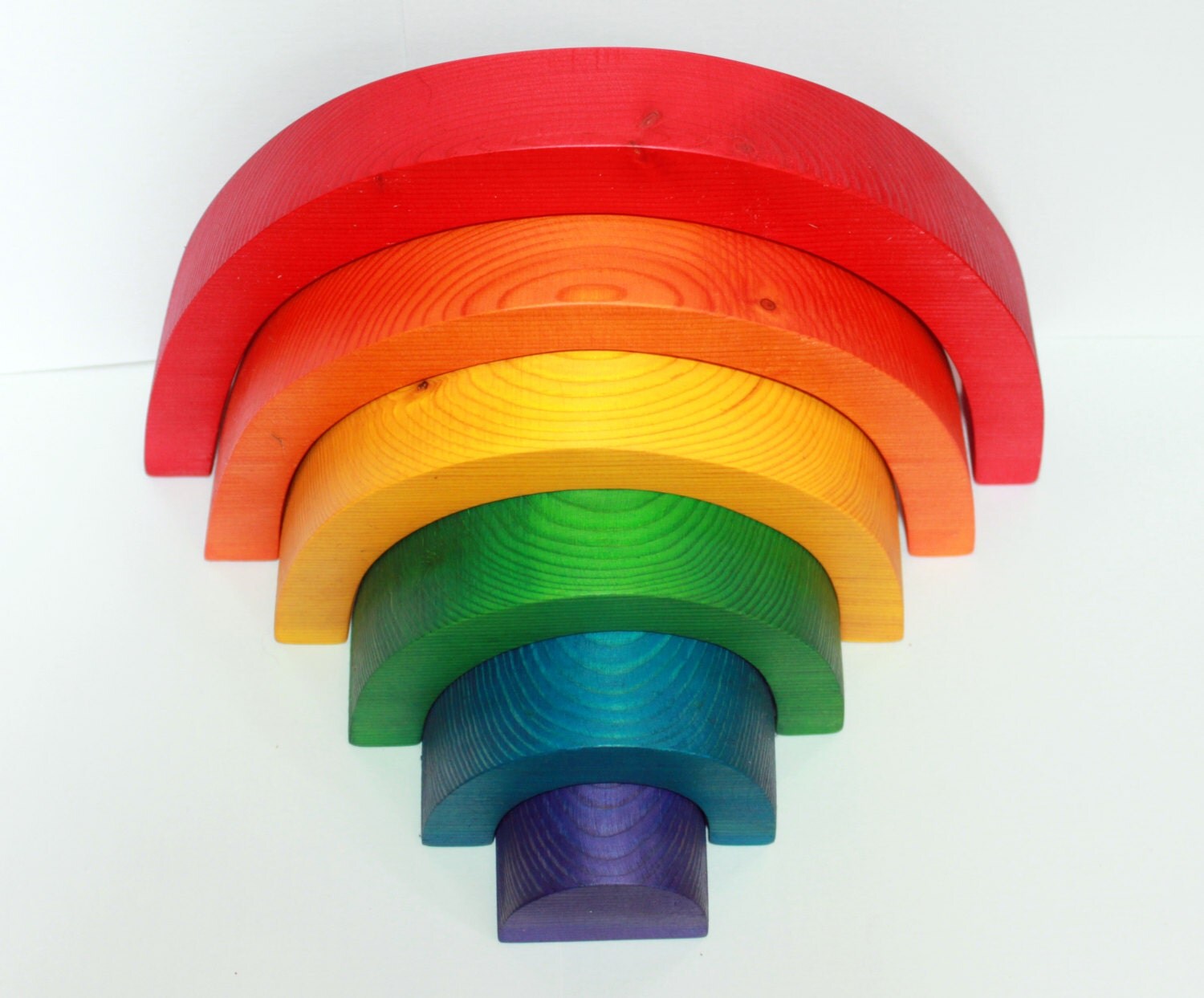 Wooden Rainbow Stacker by made4munchkins on Etsy