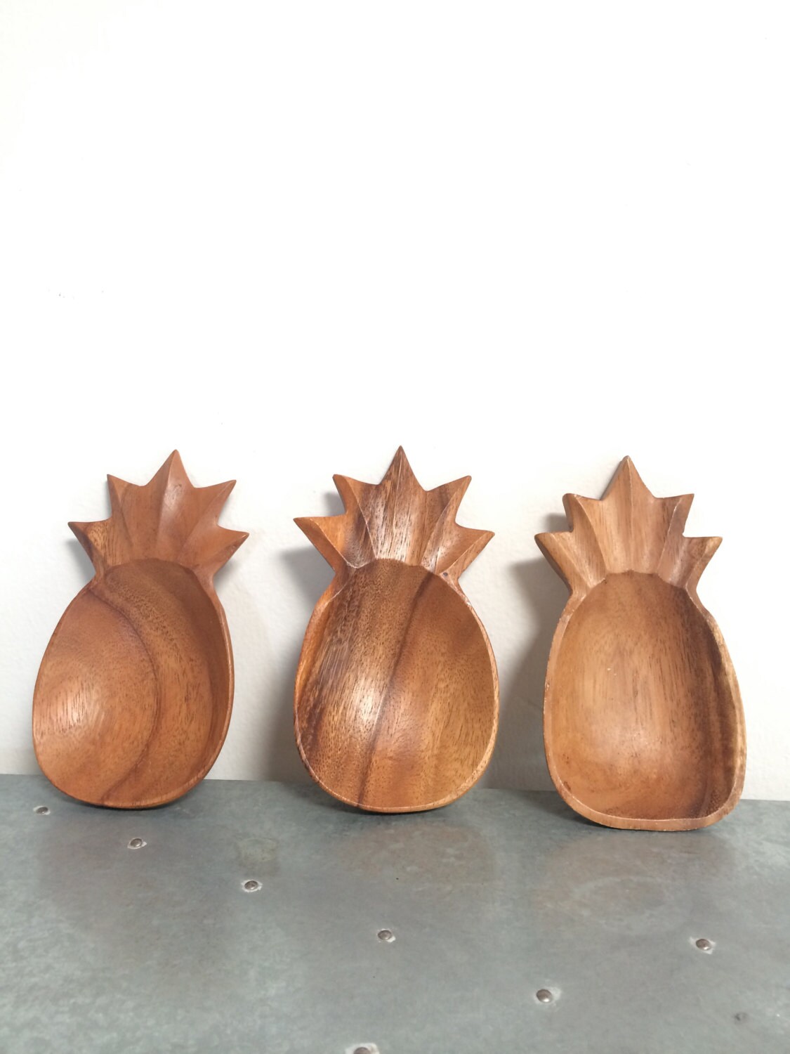 Vintage Small Wooden Pineapple Trays Haute Juice