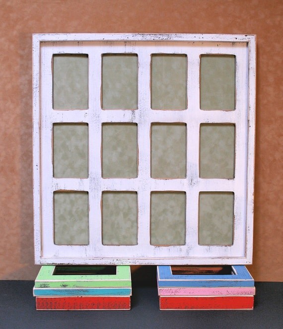 12 Multi opening picture frame 4x4 5x5 5x7 OR 4x6 photo