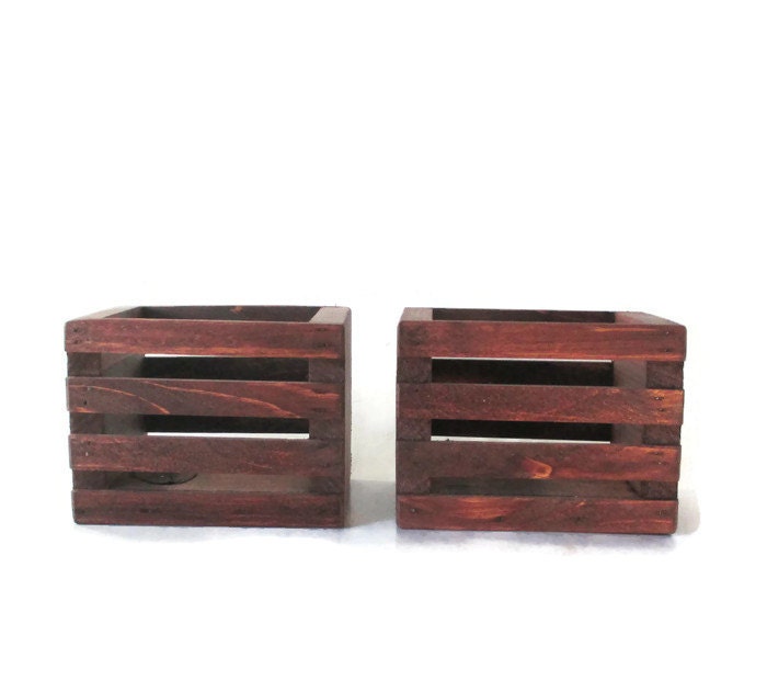 Small Wood Crates Set of Two Centerpiece by CountryByTheBumpkins