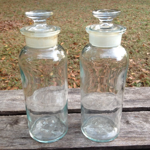 Antique Apothecary Jar Glass Jars TCW Co. Wheaton Glass