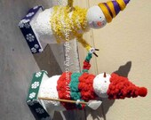 Thanksgiving Sale - Decorative Snowman  - centerpiece secret santa winter decor
