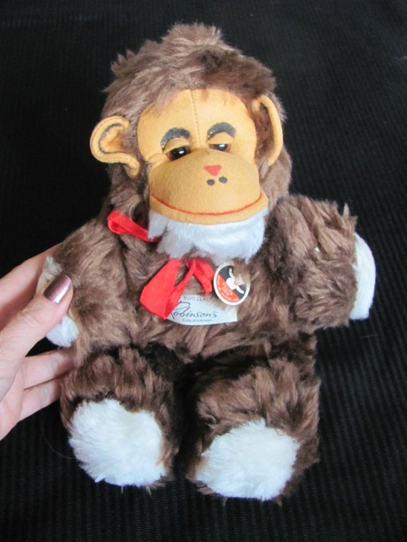 vintage stuffed animal monkey